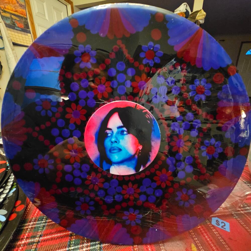 Billie Eilish Hand Painted 10 Inch Album Mandala Wall Art Dainty Dots